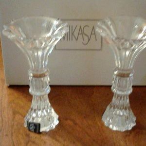 Mikasa Crystal Candle Holders